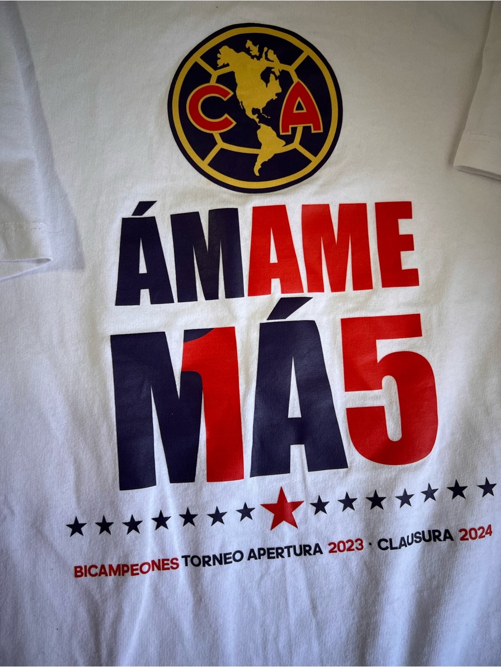 Club América Ámame Más 15 White Graphic Tee